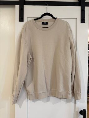 H&M Men's Crewneck Sweatshirt - Light Beige